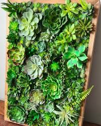 Artificial Succulents Living Wall Art