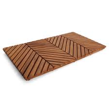 Teak Wood Shower Mat Federal Brace