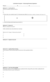 Balancing Chemical Equations 7