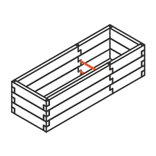 Stacka Timber Cypress Garden Bed L