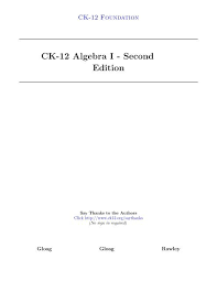 Ck 12 Algebra I Second Edition Nomadedu
