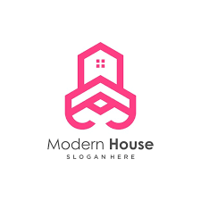 Modern House Design Element Icon With