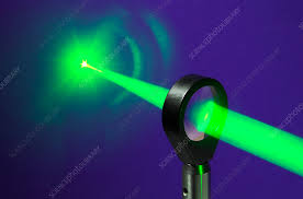 focusing laser light stock image