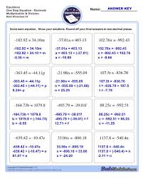 One Step Equations