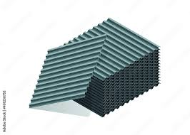 Corrugated Roofing Sheets Isolated