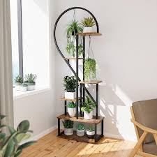 6 Tier Metal Plant Stand Creative Half Heart Stepped Plant Stand For