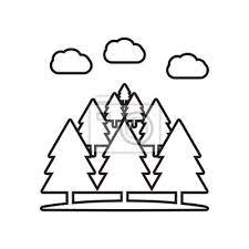 Forest Icon Element Of Landscape For