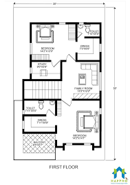 Floor Plan For 30 X 50 Feet Plot 001