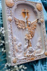 Archangel Michael Wood Carved