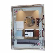 Rectangle Fl Design Glass Mirror
