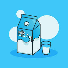 Cute Adorable Cartoon White Cow Milk
