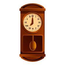 Home Pendulum Clock Icon Cartoon