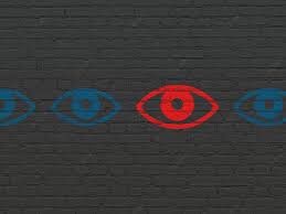 Security Concept Eye Icon On Wall