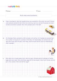 5th Grade Math Problems Worksheets With