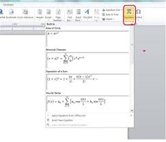 How To Insert An Equation In Word