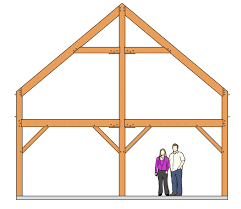 24 36 timber frame barn house plan