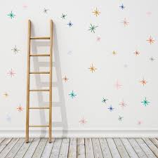 Retro Starburst Wall Stickers Colorful