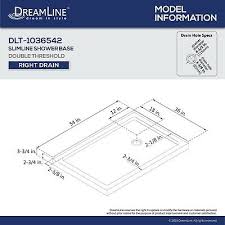 Double Threshold Shower Base 36 X 54
