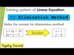 Tagalog Elimination Method In Solving