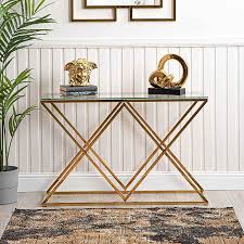 Glass Console Table Hallway Table