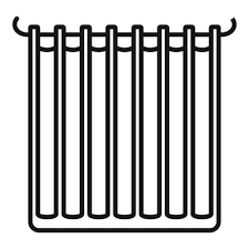 Foam Shower Curtain Icon Outline Vector