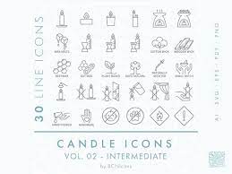 Candle Making Symbols Line Icon Pack