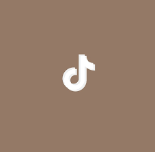 Tiktok Logo Brown Color Wallpaper