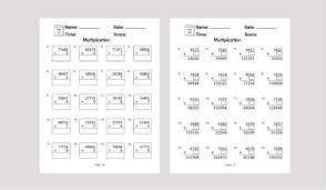 Multiplication 6th Grade Math Worksheet