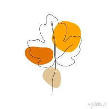 Abstract Minimal Fl And Leaf Design