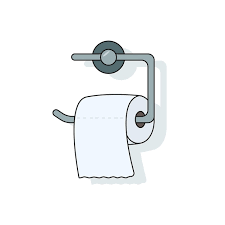 Vector Toilet Paper Roll Hanging