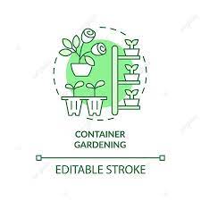Container Gardening Green Concept Icon