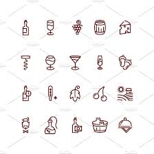 Wine And Sommelier Icons Masterbundles
