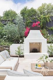 Stucco Outdoor Fireplace Design Ideas