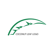 Coconut Leaf Icon Or Logo Image Dark