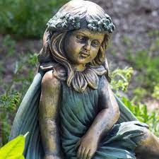 Sitting Fairy Garden Statue Iris