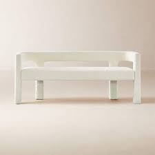 Stature Ivory Boucle Bench Reviews Cb2
