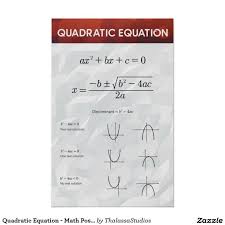 Quadratics Quadratic Equation Math Poster