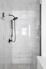 Walk In Shower With Black Shower Head
