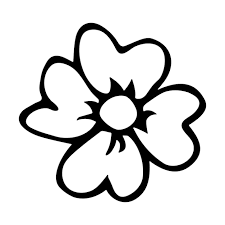 Simple Vector Flower Clipart Hand Drawn