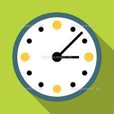 Big Wall Clock Icon Flat Styleのイラスト