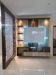 Wooden Wall Mount Tv Unit And Arch Cnc