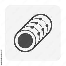Corrugated Perforated Pipe Vector Icon