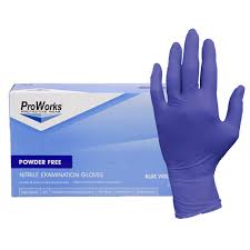Blue Violet Nitrile Exam Gloves Powder
