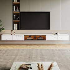 Wall Mounted Marble Floating Tv Stand
