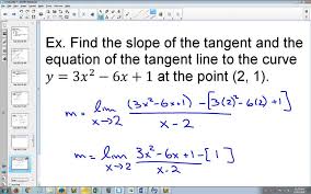Finding Slope Of A Tangent Formula