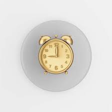 Golden Vintage Alarm Clock Icon