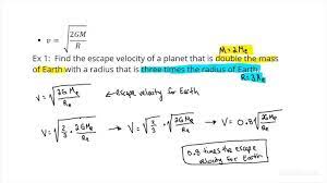 Escape Velocity Of A Satellite