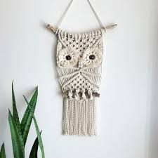 Macrame Owl Wall Hanging Decorative
