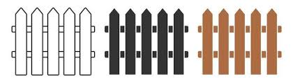 Picket Fence Silhouette Vector Art