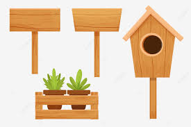 Set Wooden Birdhouse Wood Box